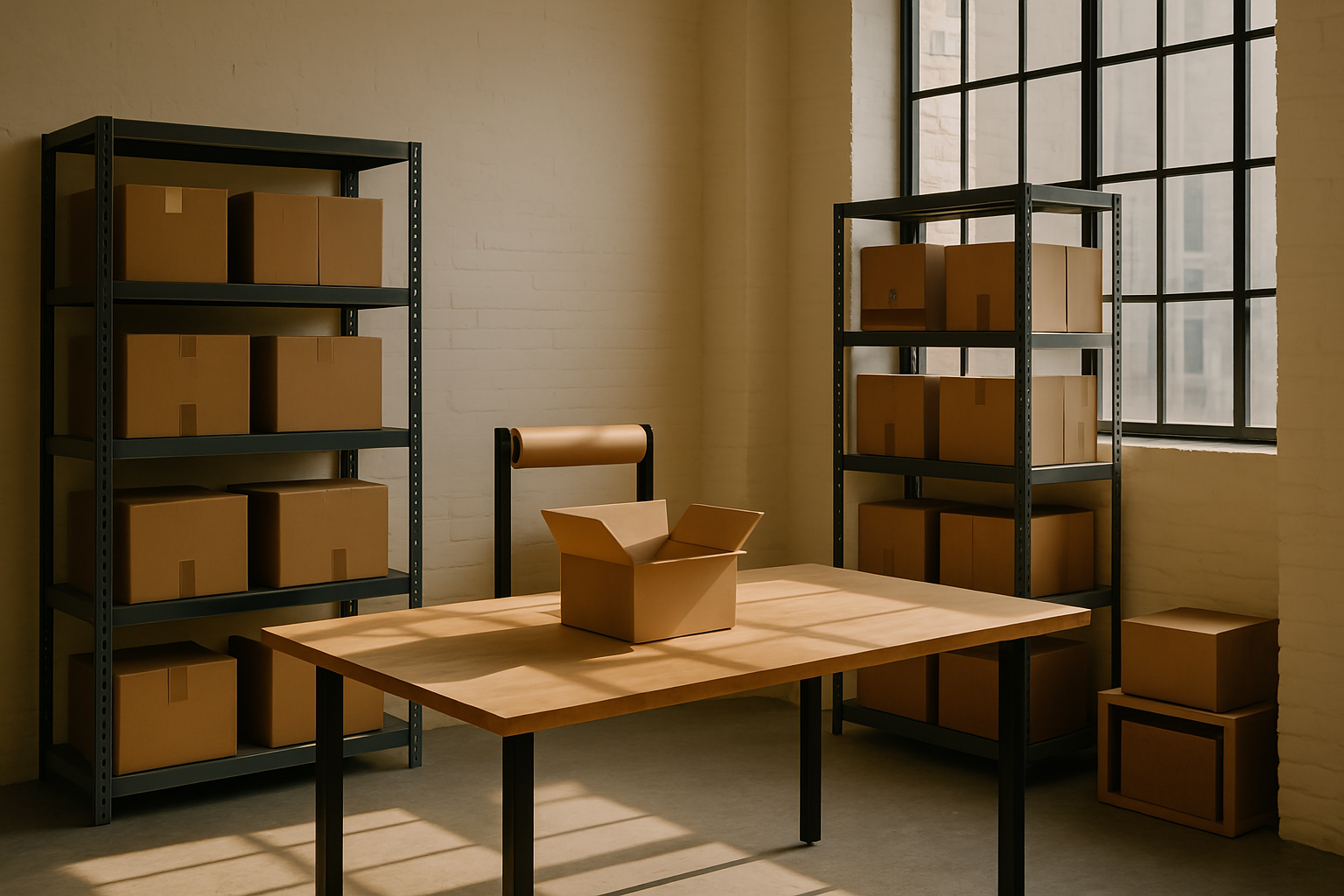 Modern warehouse workspace